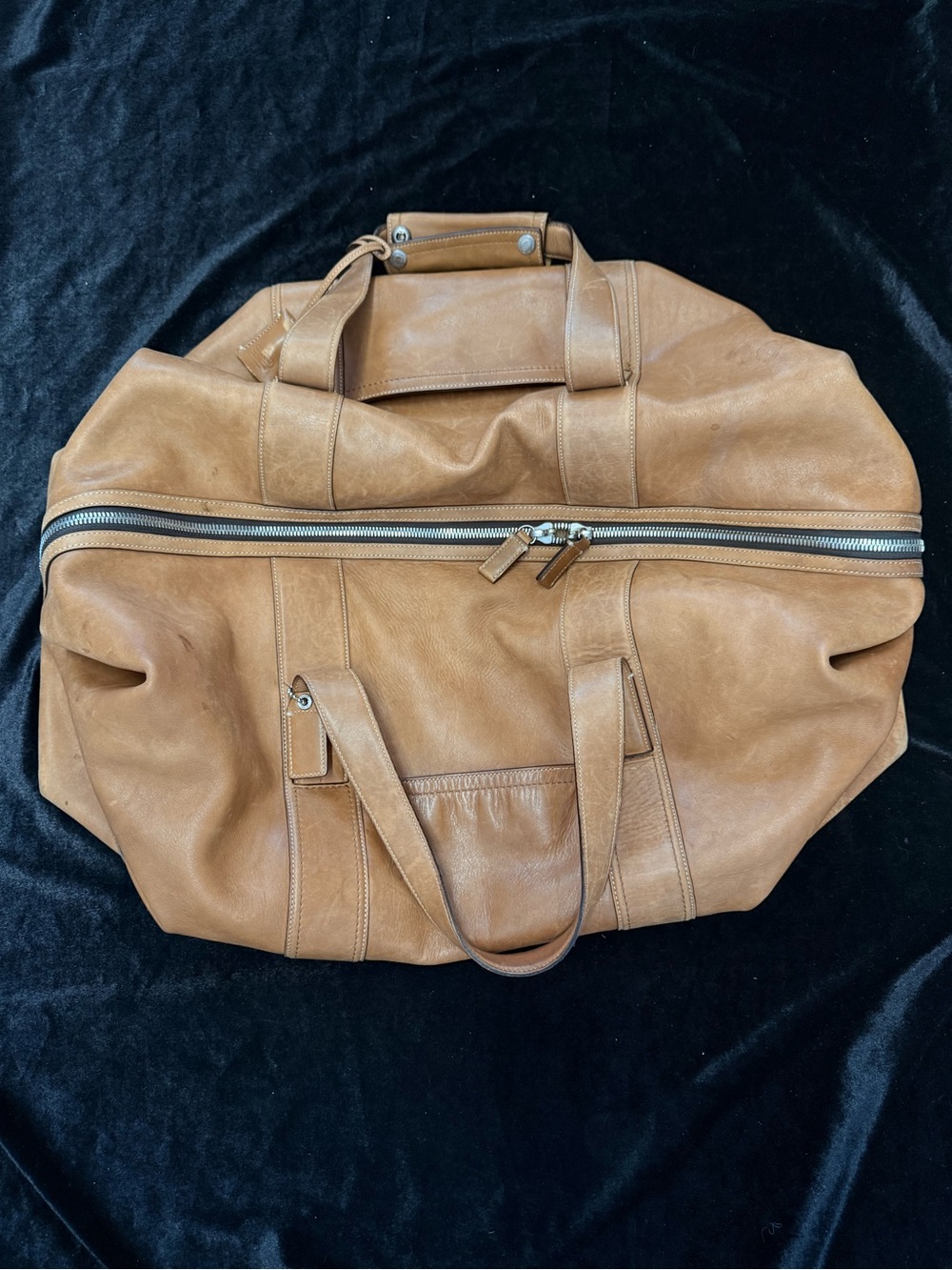 Coach 2006 5J03 Men's Leather Weekender Bag - Tan